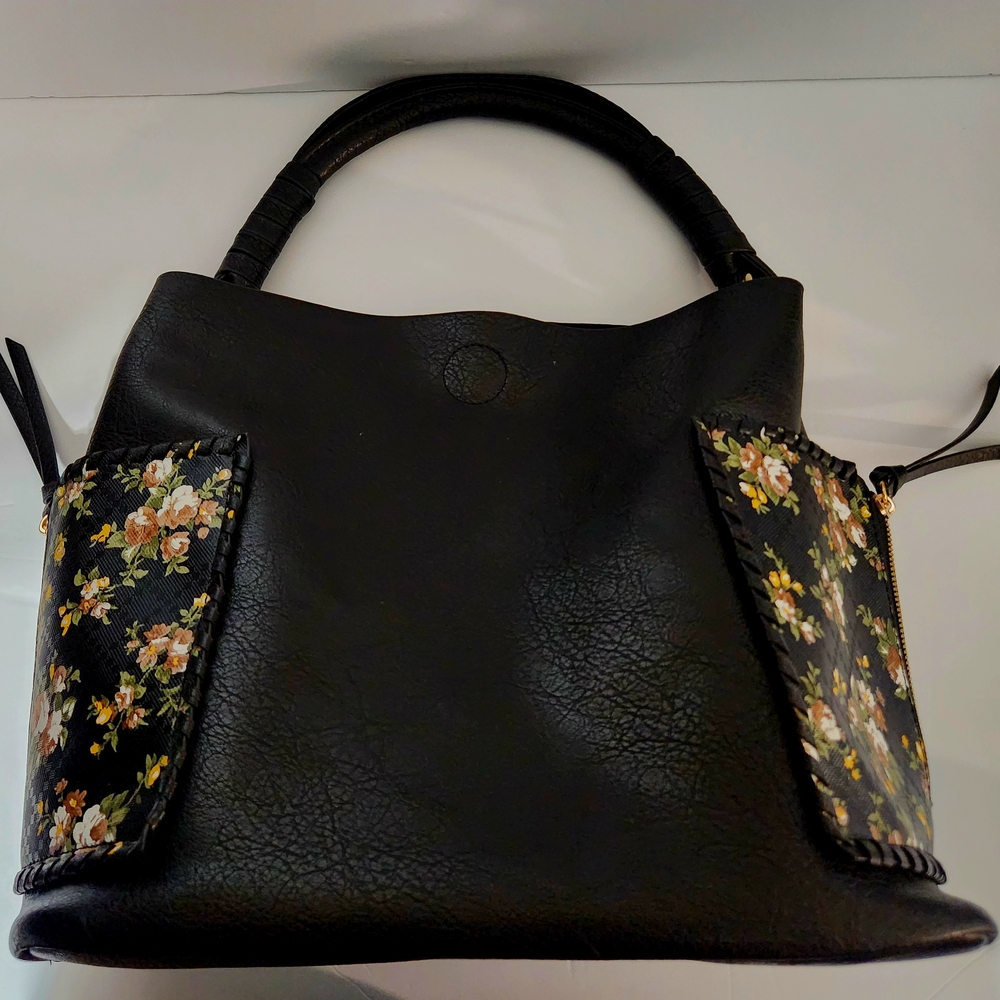 Black Floral Women's Bag